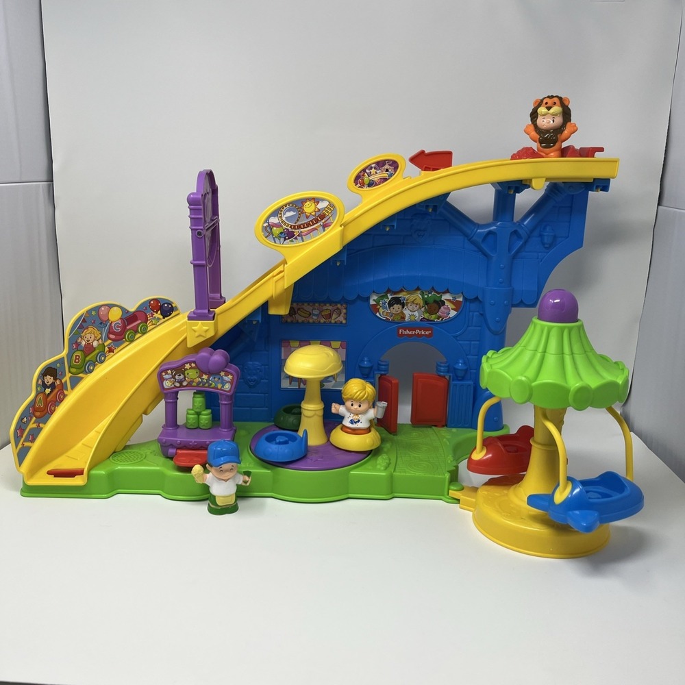 2015 Fisher-Price Little People Fun Park Roller Coaster Playset WORKS